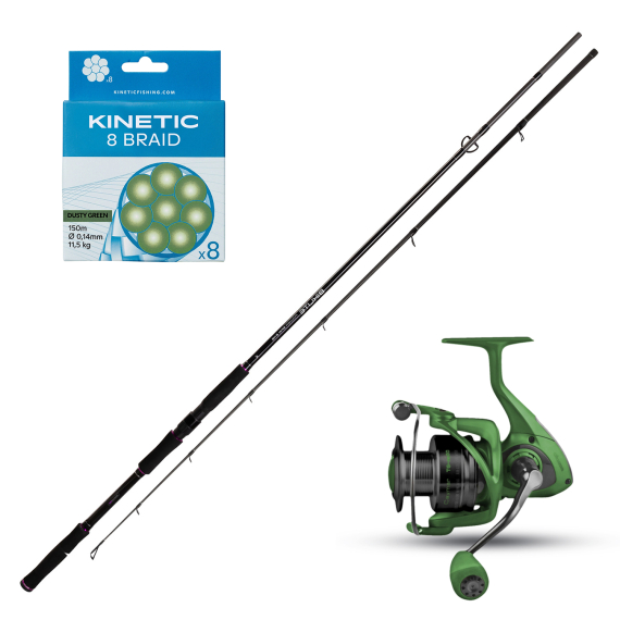 Mikado Bixlite Power Spin Okuma Ceymar TG Combo 8\' 30-85g dans le groupe Kit de pêche / Combos spinning / Ensemble Spinning Brochet l\'adresse Sportfiskeprylar.se (POWERSPINOKUMAGREEN)