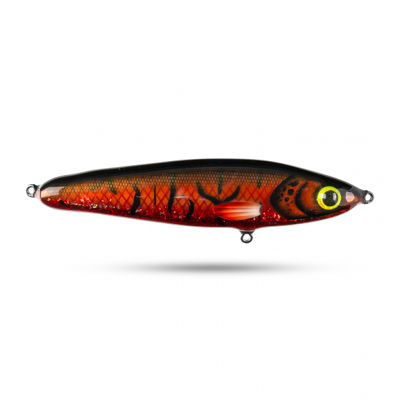 Pineslope Lures Beef Jerky Shallow 22cm, 130g - Red/Black Glitter dans le groupe Leurre de la peche / Leures fait main / Jerkbaits fait main l\'adresse Sportfiskeprylar.se (PSLBJS22-8)