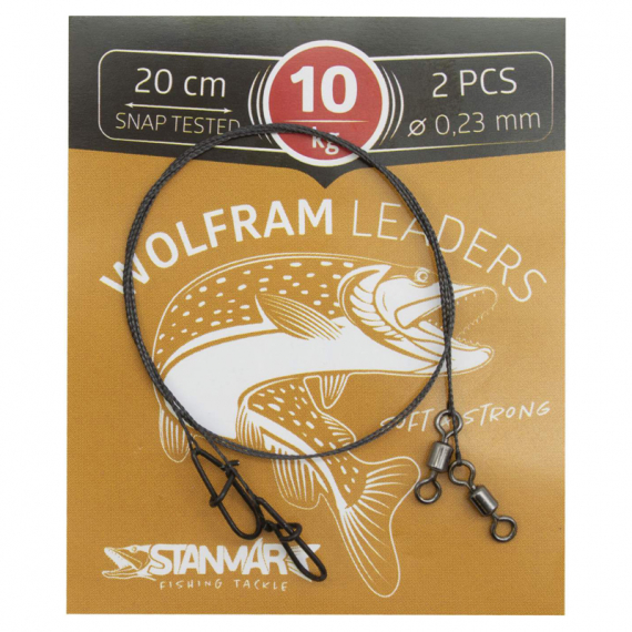 Stan-mar Wolfram Leaders DL (2-pack) dans le groupe Hameçons et terminal tackle / Leaders et Bas de ligne / Leaders prêts à l\'emploi / Bas de ligne en acier et bas de ligne avec agrafe l\'adresse Sportfiskeprylar.se (PWDR1510r)