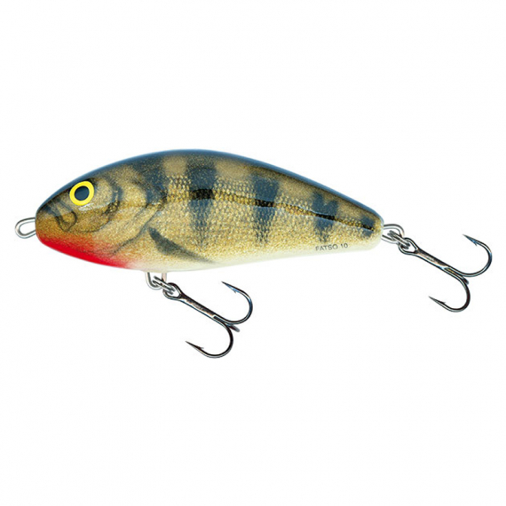 Salmo Fatso 10cm, 52g Sinking - Emerald Perch dans le groupe Leurre de la peche / Jerkbait l\'adresse Sportfiskeprylar.se (QFA010)