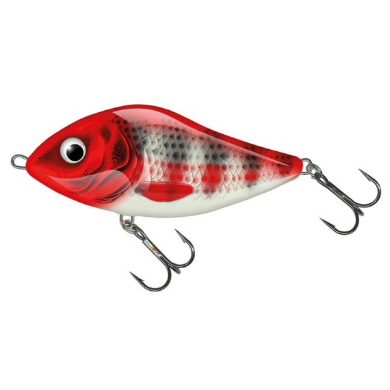 Salmo Slider 7cm, 17g Floating - Holo Red Head Striper dans le groupe Leurre de la peche / Swimbaits / Swimbaits durs l\'adresse Sportfiskeprylar.se (QSD329)