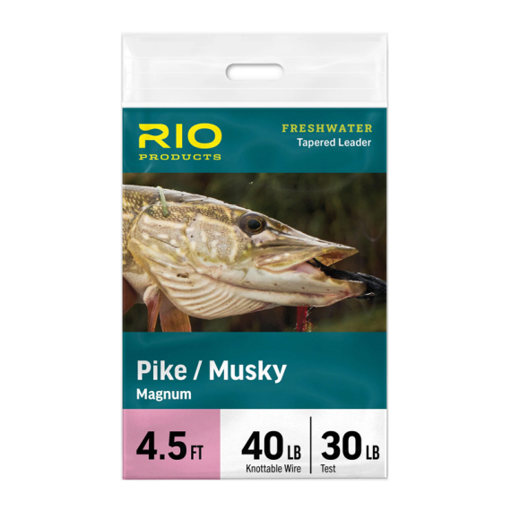 Rio Pike/Musky Magnum Leader - 4.5ft, 30lb class 40lb Knottable Wire dans le groupe Hameçons et terminal tackle / Leaders et Bas de ligne / Leaders prêts à l\'emploi / Queues de rat l\'adresse Sportfiskeprylar.se (RP24670)