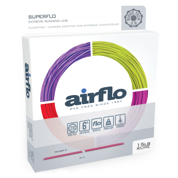 Airflo Superflo Ridge 2.0 Extreme Running Line dans le groupe Lignes de pêche / Lignes de pêche à la mouche / Shooting lines l\'adresse Sportfiskeprylar.se (RSF-EX-RLF-15LB-Lir)