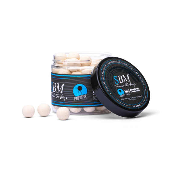 SBM Popups - MP1 White, 15mm dans le groupe Leurre de la peche / Bouillettes, esches et amorce / Popups & Wafters l\'adresse Sportfiskeprylar.se (SBM-MP1-FL-P-15MM-W)
