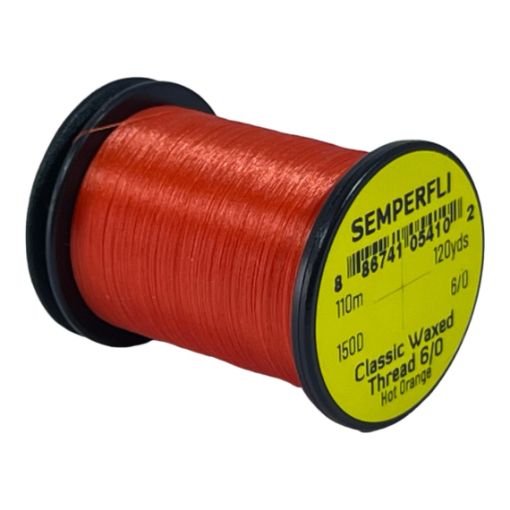 Semperfli Classic Waxed Thread 110m 12/0 - Hot Orange dans le groupe Hameçons et terminal tackle / Fabrication mouche / Matériel de montage de mouches / Fil pour mouches l\'adresse Sportfiskeprylar.se (SCWX112HOR)