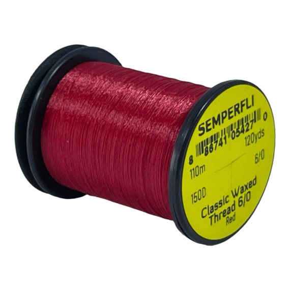 Semperfli Classic Waxed Thread 110m 12/0 - Red dans le groupe Hameçons et terminal tackle / Fabrication mouche / Matériel de montage de mouches / Fil pour mouches l\'adresse Sportfiskeprylar.se (SCWX112RED)