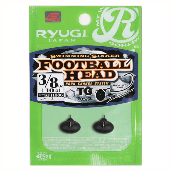 Ryugi Football Tungsten Sinker dans le groupe Hameçons et terminal tackle / plomb de peche / Autres plombs et poids l\'adresse Sportfiskeprylar.se (SFH086r)