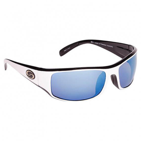 Strike King S11 Optics Okeechobee Wht/Black Frame, Wht/Blue Mirror Gray Base Lens dans le groupe Habits et chaussures / Lunettes / lunette polarisante peche l\'adresse Sportfiskeprylar.se (SG-S11533)