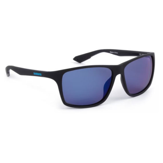 Shimano Eyewear - Matte Black & Blue Mirror dans le groupe Habits et chaussures / Lunettes / lunette polarisante peche l\'adresse Sportfiskeprylar.se (SHMGFMBBM)