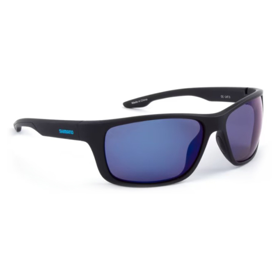 Shimano Eyewear - Matte Black & Blue Mirror dans le groupe Habits et chaussures / Lunettes / lunette polarisante peche l\'adresse Sportfiskeprylar.se (SHMMCMBBM)