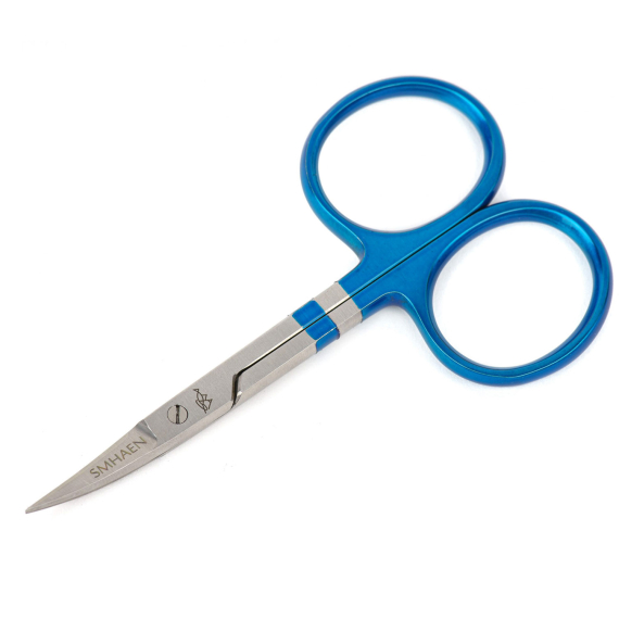 SMHAEN Scissor Curved 4\'\' Tungsten Carbide Fine Blade Blue dans le groupe Accessoires de pêche / Pinces et ciseaux / Ciseaux et coupe-fils l\'adresse Sportfiskeprylar.se (SM-111)