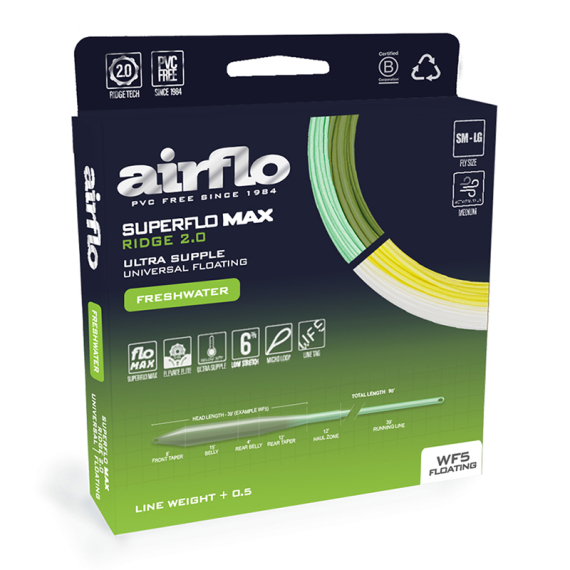 Airflo Superflo Max Ridge 2.0 Ultra Supple Universal dans le groupe Lignes de pêche / Lignes de pêche à la mouche / Soies une main l\'adresse Sportfiskeprylar.se (SMUS-UT-WF4F-PY-WHr)