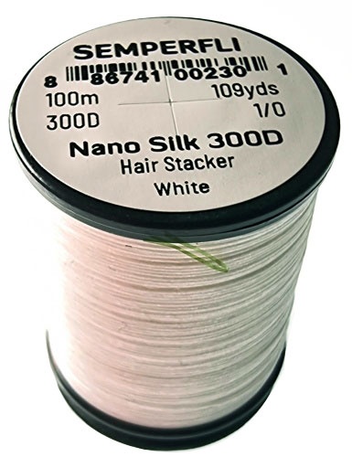 Semperfli Nano Silk 300D 1/0 Hair Stacker dans le groupe Hameçons et terminal tackle / Fabrication mouche / Matériel de montage de mouches / Fil pour mouches l\'adresse Sportfiskeprylar.se (SNAN300WHT)