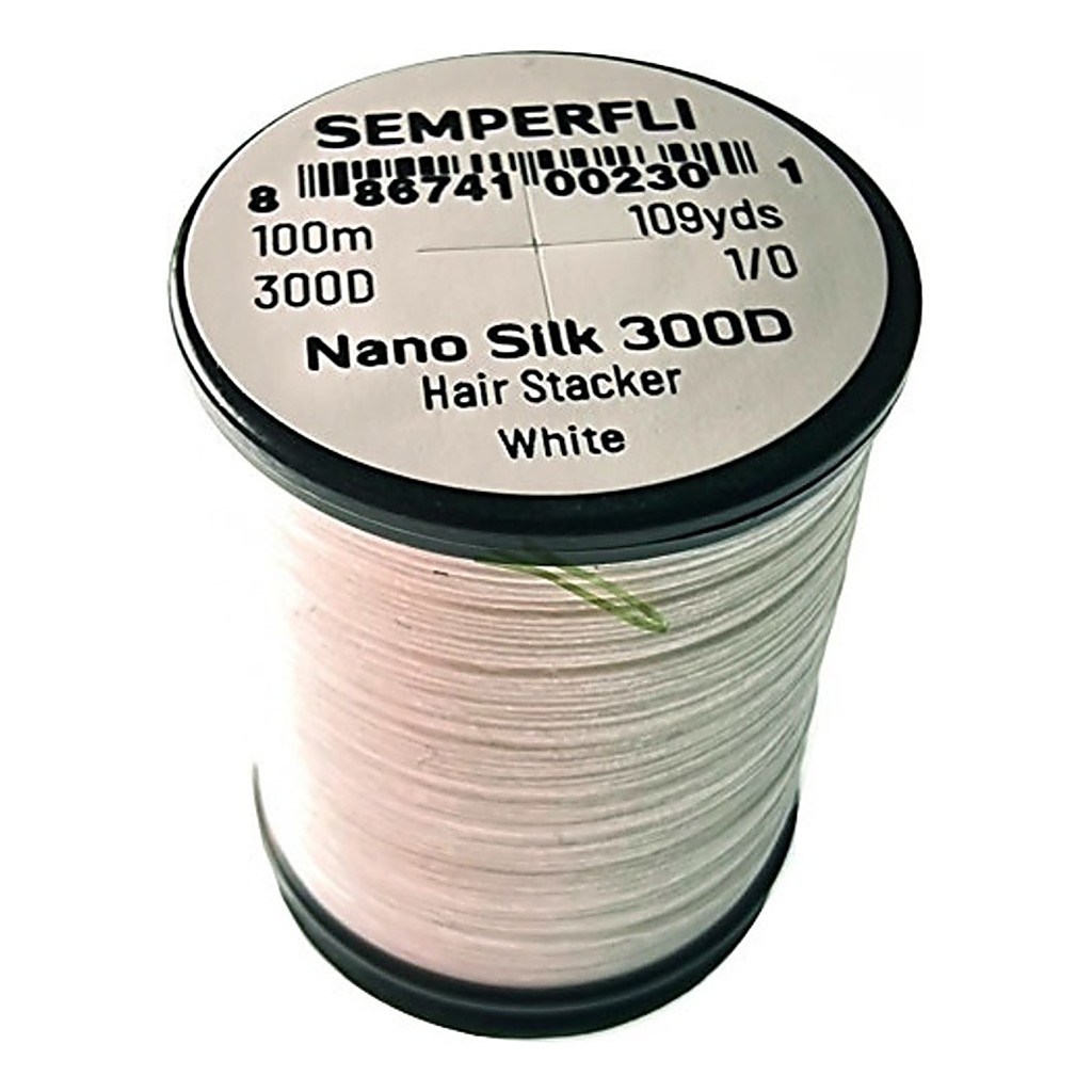 Semperfli Nano Silk 300D 1/0 Hair Stacker dans le groupe Hameçons et terminal tackle / Fabrication mouche / Matériel de montage de mouches / Fil pour mouches l\'adresse Sportfiskeprylar.se (SNAN300WHT)