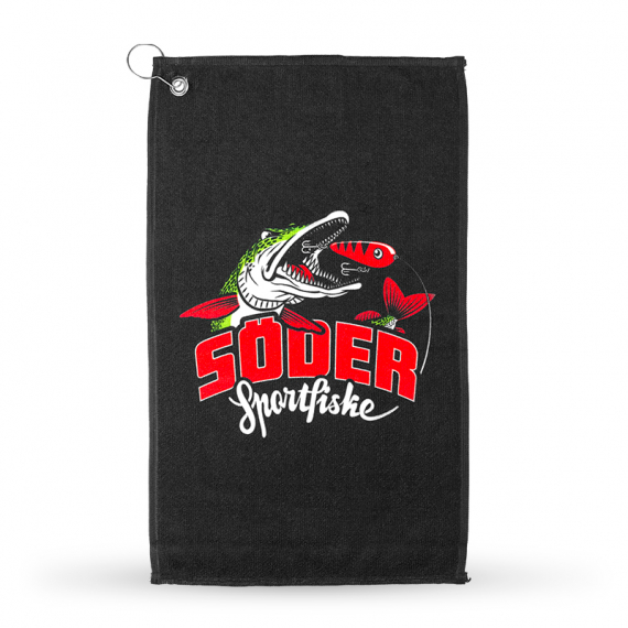 Fiskehandduk Black - Söder Sportfiske dans le groupe Accessoires de pêche / Serviettes pêche l\'adresse Sportfiskeprylar.se (SODERTOWEL)