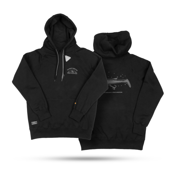 SQRTN x Söder Sportfiske Scout Shad Hoodie, Black dans le groupe Habits et chaussures / Vêtements / Sweats / Hoodies l\'adresse Sportfiskeprylar.se (SQSS-003-Sr)