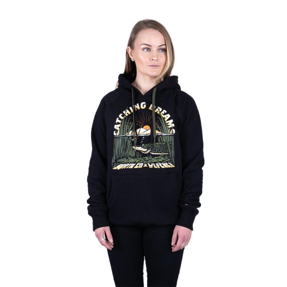 SQRTN X Wolfcreek Lures Dreams Hood, Black dans le groupe Habits et chaussures / Vêtements / Sweats / Hoodies l\'adresse Sportfiskeprylar.se (SQWC-005-Sr)