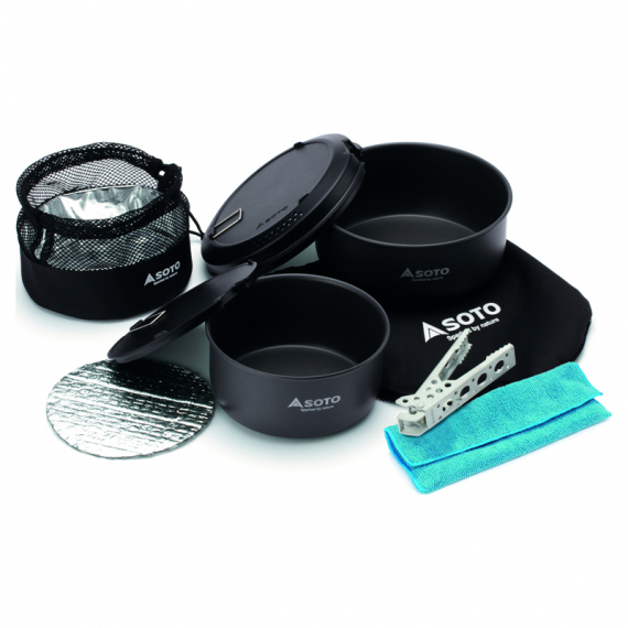 Soto Navigator Cook Set Black dans le groupe Loisirs en plein air / Cuisines camping et ustensiles / Cuisines et brûleurs camping l\'adresse Sportfiskeprylar.se (SSOD-501)
