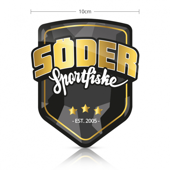 Söder Sticker Shield - Gold dans le groupe Autre / Autocollants l\'adresse Sportfiskeprylar.se (SSS-GOLD)