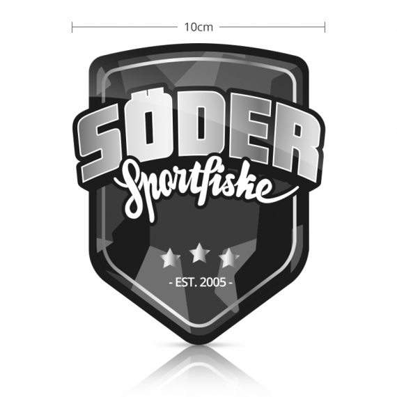 Söder Sticker Shield - Silver dans le groupe Autre / Autocollants l\'adresse Sportfiskeprylar.se (SSS-SILVER)