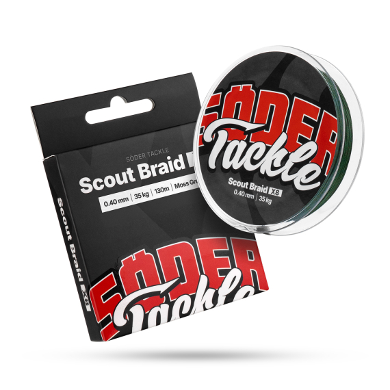 Söder Tackle Scout Braid x8 130m Moss Green dans le groupe Lignes de pêche / Tresse peche l\'adresse Sportfiskeprylar.se (ST-BX8MG08r)