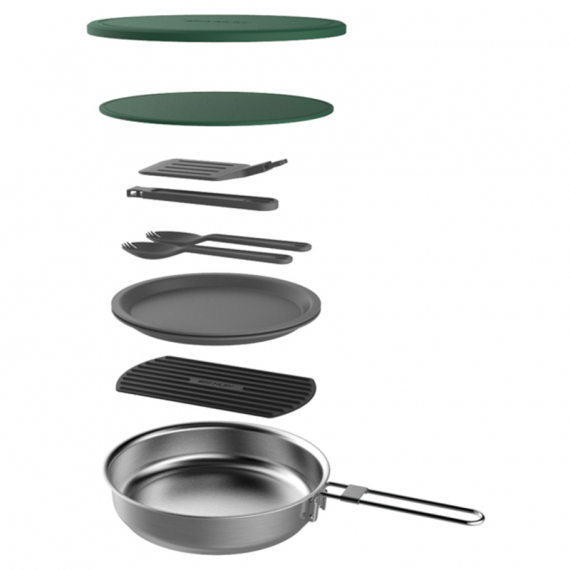 Stanley The All-In-One Fry Pan Set - Stainless Steel dans le groupe Loisirs en plein air / Cuisines camping et ustensiles / Casseroles et ppoêles / Des Poêles l\'adresse Sportfiskeprylar.se (ST1002658013)