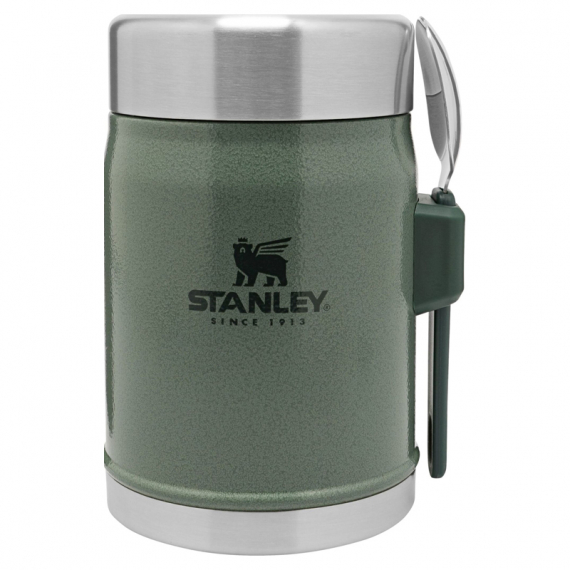 Stanley The Legendary Food Jar + Spork 400ml - Hammertone Green dans le groupe Loisirs en plein air / Cuisines camping et ustensiles / Lunchbox et pots hermétiques / Pots hermétiques l\'adresse Sportfiskeprylar.se (ST1009382004)