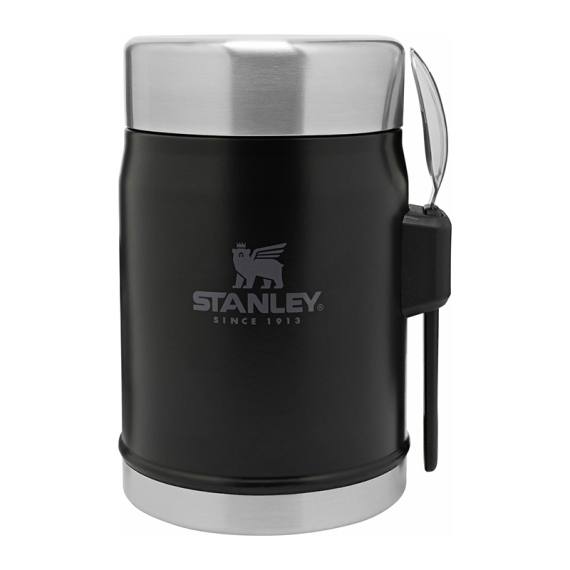 Stanley Mattermos med sked - Svart 0,4L dans le groupe Loisirs en plein air / Cuisines camping et ustensiles / Lunchbox et pots hermétiques / Pots hermétiques l\'adresse Sportfiskeprylar.se (ST1009382005)