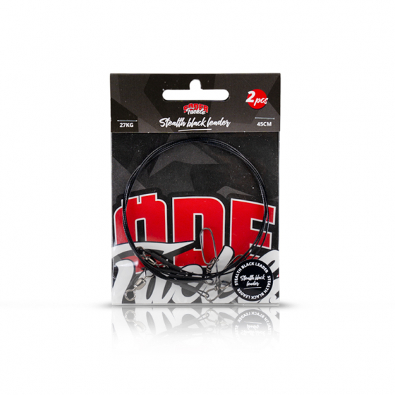 Söder Tackle Pike Leader Black Coated Wire (2-pack) - 45cm, 60lb dans le groupe Hameçons et terminal tackle / Leaders et Bas de ligne l\'adresse Sportfiskeprylar.se (STC-TT0011)