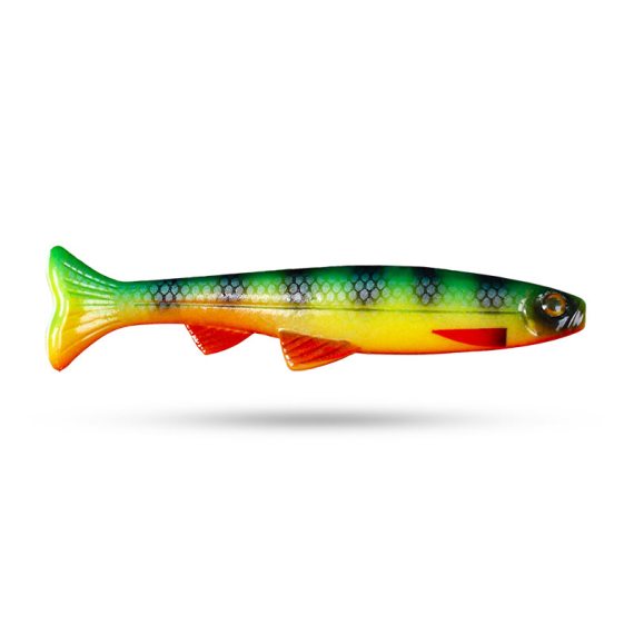 Scout Kicker 9cm (5-pack) - Fire Tiger Fluo dans le groupe Leurre de la peche / Leurre souple / Jigs pour perches et pour sandres l\'adresse Sportfiskeprylar.se (STSK9-FTF)