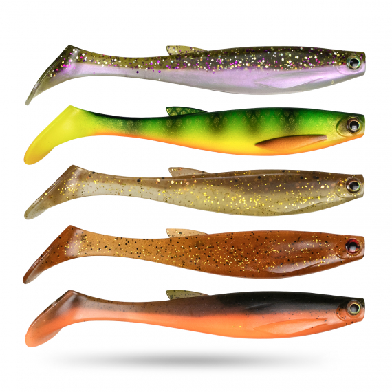 Scout Shad 9cm (5pcs) - Mixed-pack 10 dans le groupe Leurre de la peche / Leurre souple / Jigs pour perches et pour sandres l\'adresse Sportfiskeprylar.se (STSS9-MIX10)