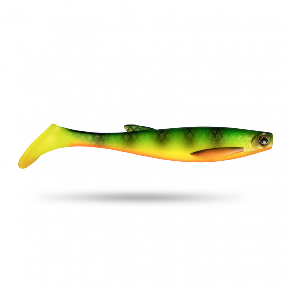 Scout Shad 9cm (5pcs) - Freehand Firetiger UV dans le groupe Leurre de la peche / Leurre souple / Jigs pour perches et pour sandres l\'adresse Sportfiskeprylar.se (STSS9P-067)