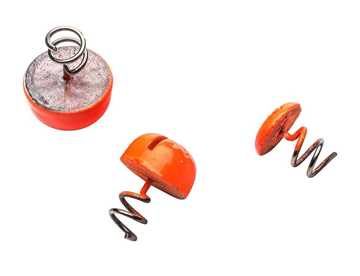 SvartZonker Screw-in Dots Fluo Orange Lead - 3-pack dans le groupe Hameçons et terminal tackle / plomb de peche / Vis l\'adresse Sportfiskeprylar.se (SZ103014r)