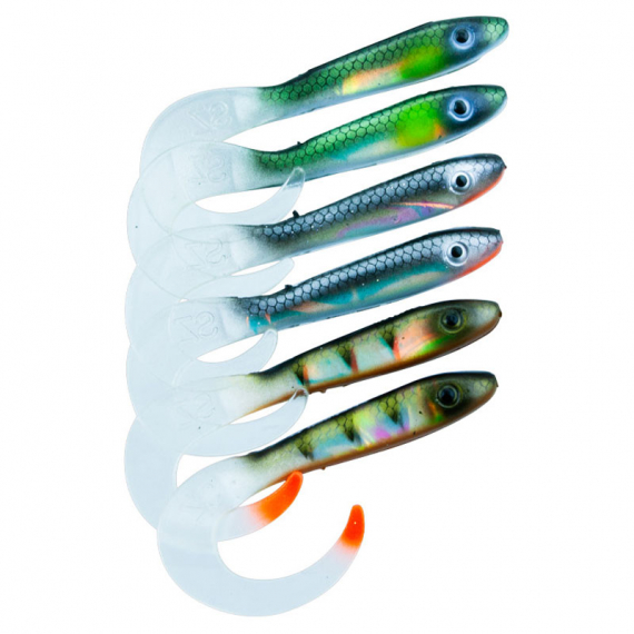 Svartzonker McRubber Tail 11cm Mix (6-pack) dans le groupe Leurre de la peche / Leurre souple / Jigs pour perches et pour sandres l\'adresse Sportfiskeprylar.se (SZ103253r)