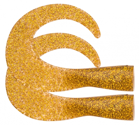 SvartZonker BigTail Junior C2 Gold Glitter 2-pack dans le groupe Leurres / Leurres souples / Tails de rechange l\'adresse Sportfiskeprylar.se (SZ106302)