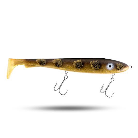 SvartZonker McRubber XL Rigged 30 cm, 215g - Söder Spotted Bullhead dans le groupe Leurre de la peche / Leurre souple / Jigs à brochets l\'adresse Sportfiskeprylar.se (SZ118100)