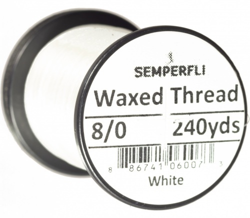 Semperfli Waxed Thread 8/0 - Black dans le groupe Hameçons et terminal tackle / Fabrication mouche / Matériel fabrication mouche / Fil pour mouches l\'adresse Sportfiskeprylar.se (Sem-0400-2000r)