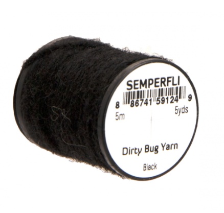 Semperfli Dirty Bug Yarn - Black dans le groupe Hameçons et terminal tackle / Fabrication mouche / Matériel de montage de mouches / Yarn et chenille l\'adresse Sportfiskeprylar.se (Sem-0950-1001r)