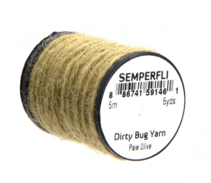 Semperfli Dirty Bug Yarn - Pale Olive dans le groupe Hameçons et terminal tackle / Fabrication mouche / Matériel de montage de mouches / Yarn et chenille l\'adresse Sportfiskeprylar.se (Sem-0950-1209)