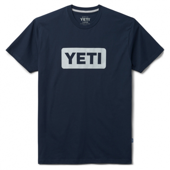 Yeti Logo Badge Premium T-Shirt Navy dans le groupe Habits et chaussures / Habits / T-shirts l\'adresse Sportfiskeprylar.se (T009N-Mr)