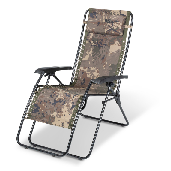 Nash Bank Life Hi Back Lounger Camo dans le groupe Loisirs en plein air / Tentes et aménagement / Chaises et tables / Chaises l\'adresse Sportfiskeprylar.se (T1239)
