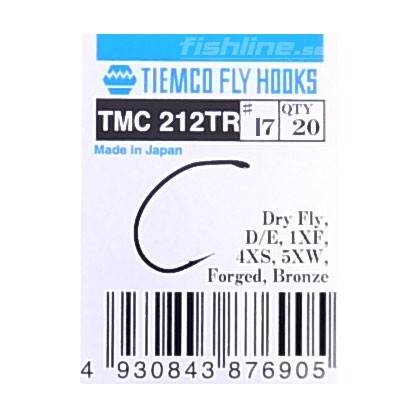 Tiemco 212 Trout Dry Fly 100-pack # 17 dans le groupe Hameçons et terminal tackle / Fabrication mouche l\'adresse Sportfiskeprylar.se (T212TR100pack-17)