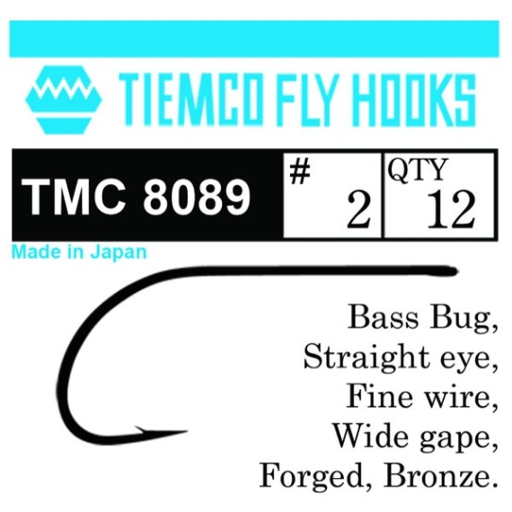 Tiemco 8089 Bass Bug 10-pack dans le groupe Hameçons et terminal tackle / Hameçons / Hameçons mouche l\'adresse Sportfiskeprylar.se (T8089-2r)