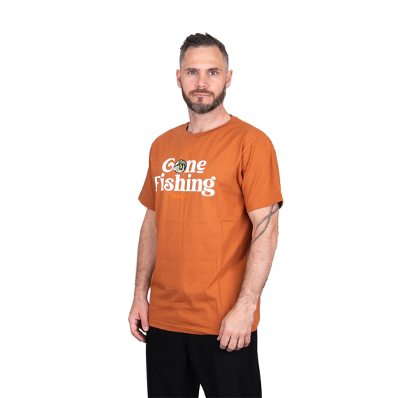 SQRTN Gone Fishing T-shirt Umber dans le groupe Habits et chaussures / Vêtements / T-shirts l\'adresse Sportfiskeprylar.se (TEE-534-Sr)
