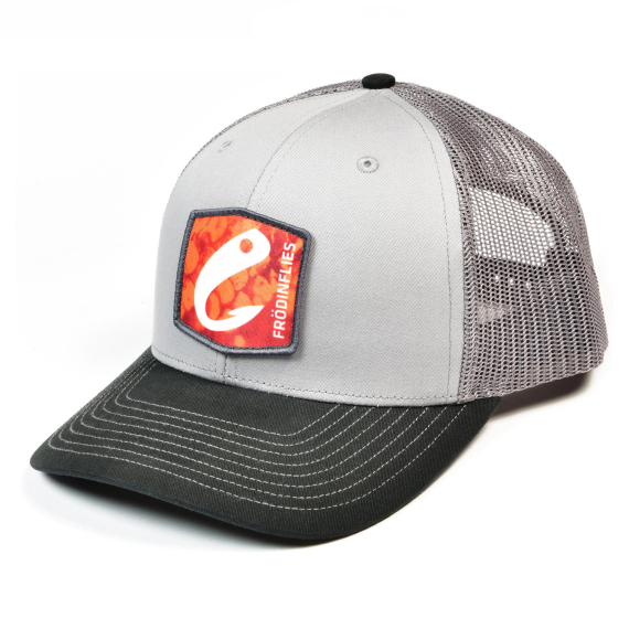 Frödin Logo Trucker Hat – Black/Grey dans le groupe Habits et chaussures / Chapeau de peche, casquette peche / Casquettes / Casquettes trucker l\'adresse Sportfiskeprylar.se (TH-LGB)