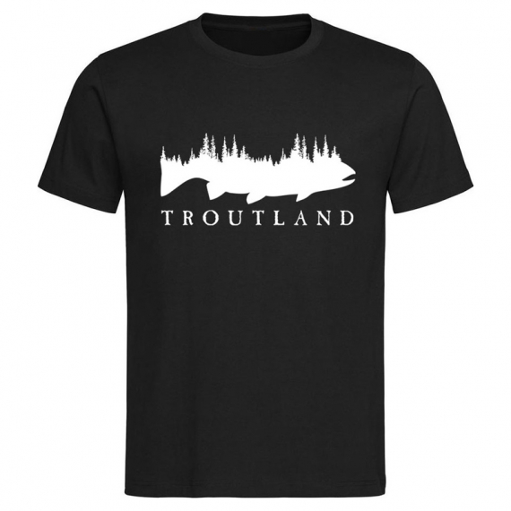 Troutland Men´s 100% Cotton t-shirt dans le groupe Habits et chaussures / Habits / T-shirts l\'adresse Sportfiskeprylar.se (TS200-TBLK-Sr)