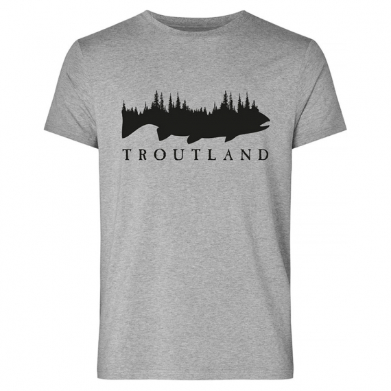 Troutland Men´s 100% Cotton Grey t-shirt dans le groupe Habits et chaussures / Habits / T-shirts l\'adresse Sportfiskeprylar.se (TS2000-TGREY-Sr)