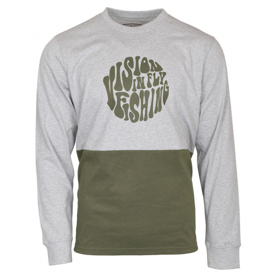 Vision Since Long Sleeve Grey/Olive dans le groupe Habits et chaussures / Habits / Sweats / T-shirts manches longues l\'adresse Sportfiskeprylar.se (V3040-Sr)