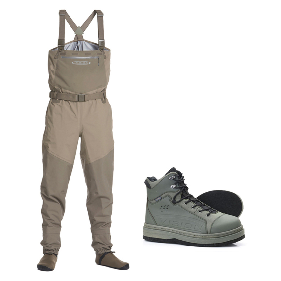 Vision Koski & Koski Green Filt Vadarpaket dans le groupe Habits et chaussures / Waders et équipement de wading / Kits wading l\'adresse Sportfiskeprylar.se (VISKOSKGREENFELT)