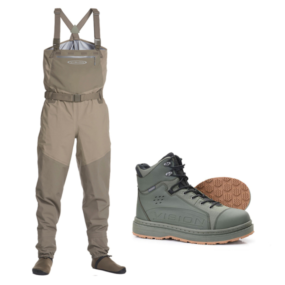 Vision Koski & Koski Green Gummi Vadarpaket dans le groupe Habits et chaussures / Waders et équipement de wading / Kits wading l\'adresse Sportfiskeprylar.se (VISKOSKGREENGUMMI)